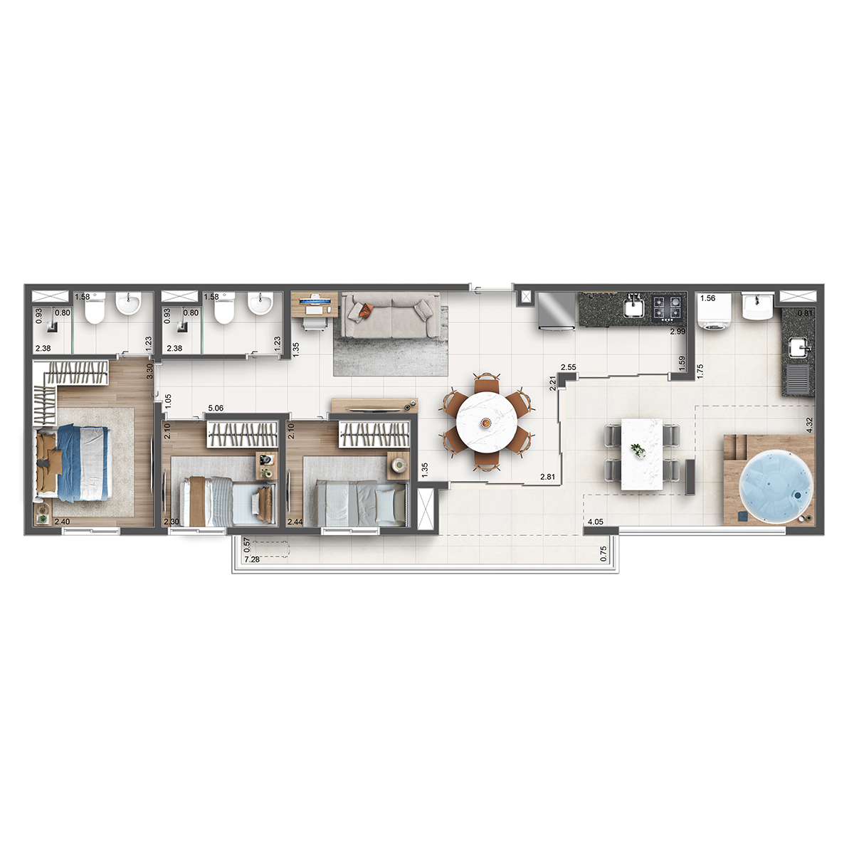 Planta final 3, 82m²